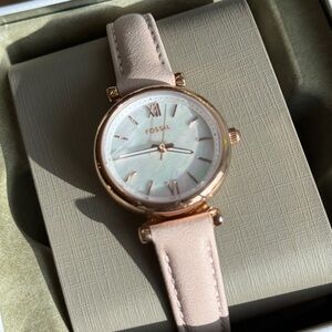 Fossil Women's Rose Gold and Pink Watch